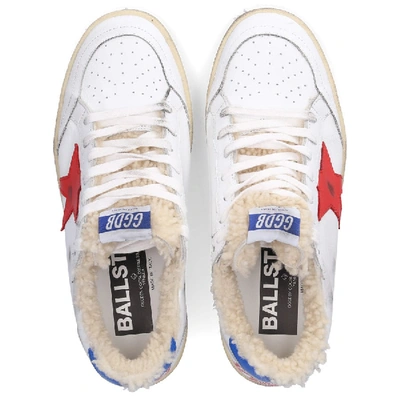 Shop Golden Goose Low-top Sneakers Ball Star In White,blue