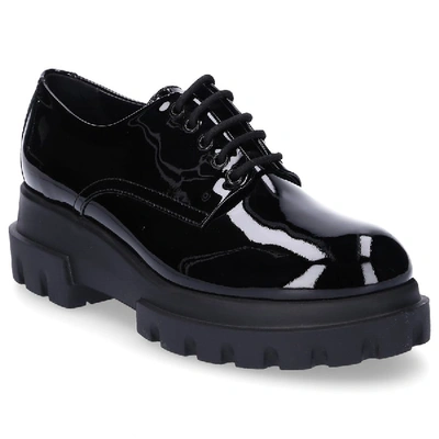 Shop Agl Attilio Giusti Leombruni Lace Up Shoes D756002  Patent Leather Black