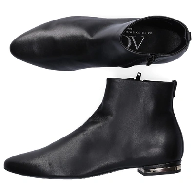 Shop Agl Attilio Giusti Leombruni Classic Ankle Boots D543501 Calfskin In Black