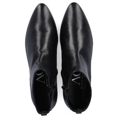 Shop Agl Attilio Giusti Leombruni Classic Ankle Boots D543501 Calfskin In Black