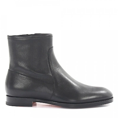 Shop Santoni Ankle Boots Calfskin Black