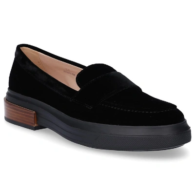 Shop Tod's Loafers W92b0y Velvet Black