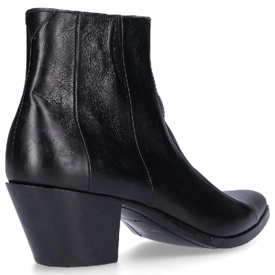 Shop Saint Laurent Ankle Boots Finn  Calfskin Used Black