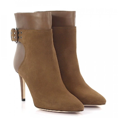 Shop Sergio Rossi Ankle Boots Major 85  Calfskin Suede Brown