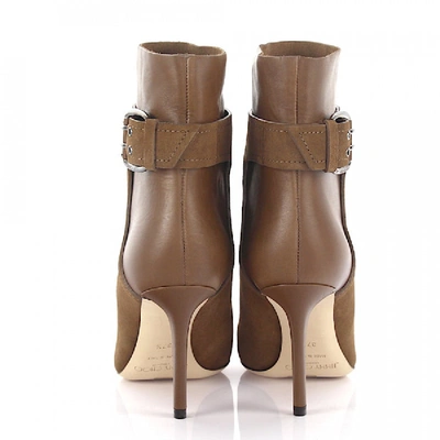Shop Sergio Rossi Ankle Boots Major 85  Calfskin Suede Brown