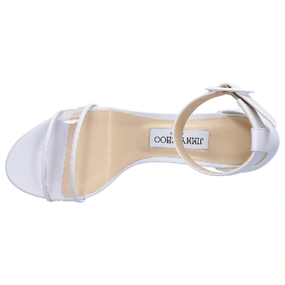 Shop Jimmy Choo Sandals Jaime  Nappa Leather Pvc White