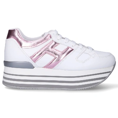 低帮运动鞋 H283 HOGAN MAXI  徽标 古粉红色 白色