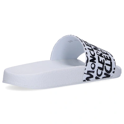 Shop Moncler Beach Sandals Jeanne  Gum Logo White