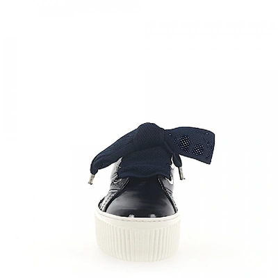 Shop Agl Attilio Giusti Leombruni Sneakers D925095 Plateau Leather Blue Shiny