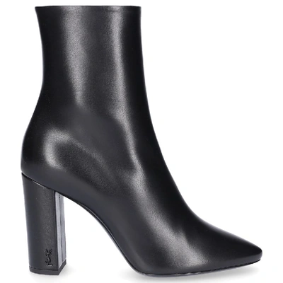 Shop Saint Laurent Ankle Boots Vendome  Nappa Leather Logo Black