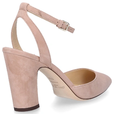 Shop Jimmy Choo Slingback Pumps Micky  Suede Pale Pink In Beige