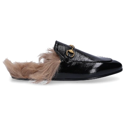 Shop Gucci Slip On Shoes Prince In Black