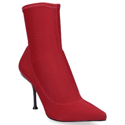 Shop Sergio Rossi Ankle Boots A81762 Elastane  Polyamide Red