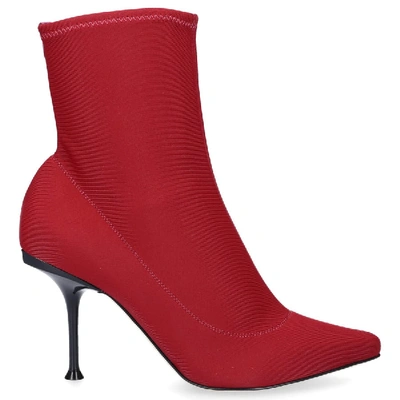 Shop Sergio Rossi Ankle Boots A81762 Elastane  Polyamide Red