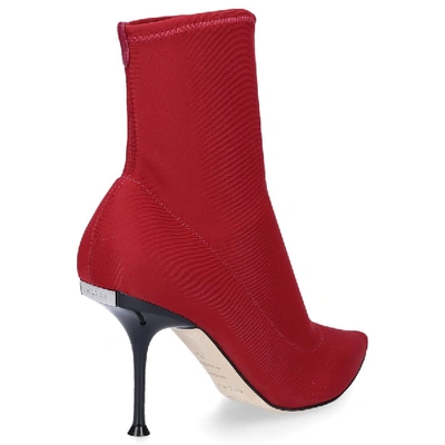 Shop Sergio Rossi Ankle Boots A81762 Elastane  Polyamide Red