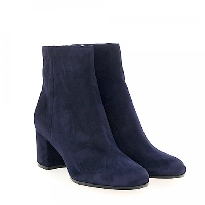 Shop Gianvito Rossi Ankle Boots Margaux Mid Bootie Suede Blue