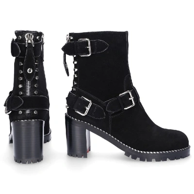 Shop Gianni Renzi Ankle Boots Ra1289a Suede Rivets Black