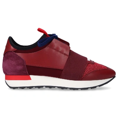 Shop Balenciaga Low-top Sneakers Race Runner In Red