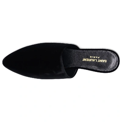 Shop Saint Laurent Slip On Shoes Bliss  Velvet Black
