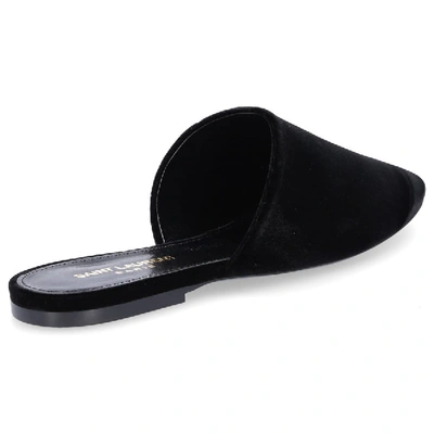 Shop Saint Laurent Slip On Shoes Bliss  Velvet Black