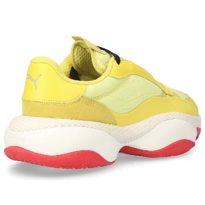 Shop Puma Low-top Sneakers Alteration Textile Crinkled Yellow