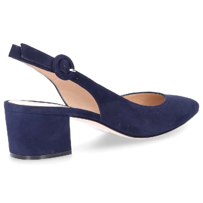 Shop Gianvito Rossi Pumps Amee  Suede Dark Blue