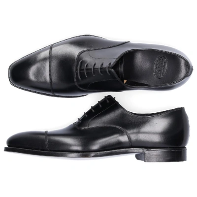 Shop Crockett & Jones Business Shoes Oxford Harewood Calfskin Smooth Leather Black