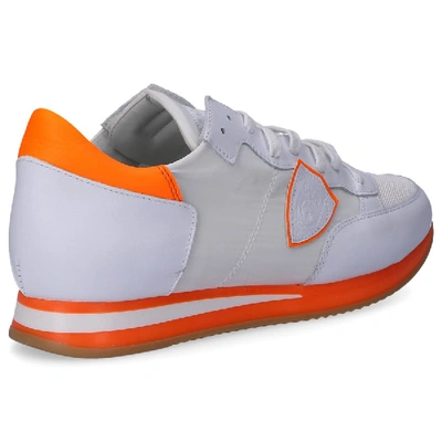 Shop Philippe Model Leather Sneakers Tropez In Orange