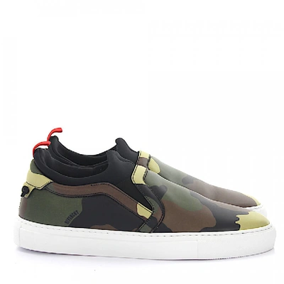 Shop Givenchy Sneakers Slip On Leather Camouflage In Green