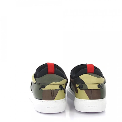 Shop Givenchy Sneakers Slip On Leather Camouflage In Green