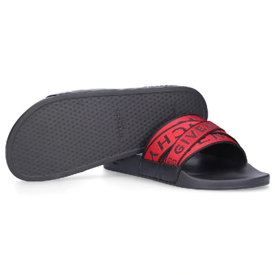 Shop Givenchy Slippers Slide In Black,red