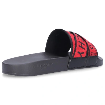 Shop Givenchy Slippers Slide In Black,red