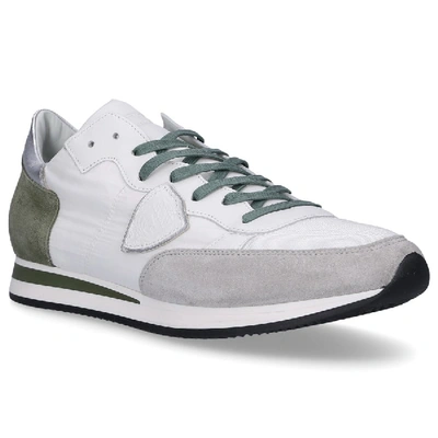 Shop Philippe Model Leather Sneakers Tropez In White