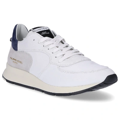 Shop Philippe Model Low-top Sneakers Montecarlo  Calfskin Logo Patch White