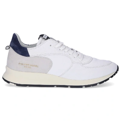 Shop Philippe Model Low-top Sneakers Montecarlo  Calfskin Logo Patch White