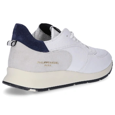 Shop Philippe Model Low-top Sneakers Montecarlo  Calfskin Logo Patch White