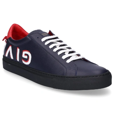 Shop Givenchy Low-top Sneakers Urban Street  Calfskin Logo Blue