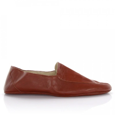 Shop Artioli Slippers Nappa Leather Brown