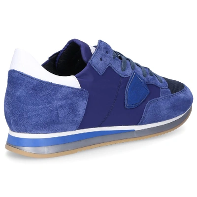 Shop Philippe Model Leather Sneakers Tropez In Blue