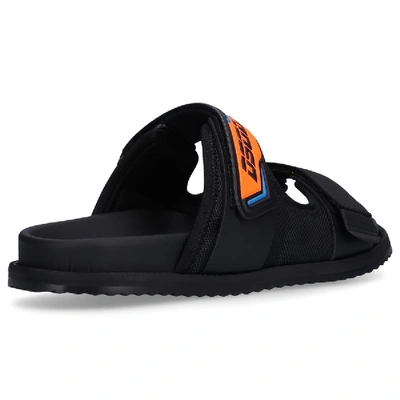 Shop Dsquared2 Sandals Techno Logo In Black