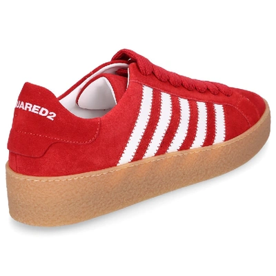 Shop Dsquared2 Leather Sneakers Rapper´s Delight In Red