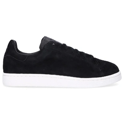 Shop Y-3 Leather Sneakers Yohji Court In Black