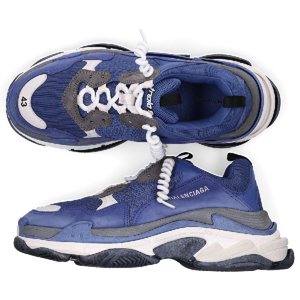 balenciaga triple s cool blue grey