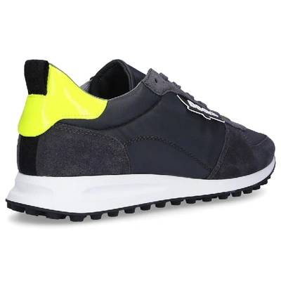 Shop Dsquared2 Low-top Sneakers New Runner Hiking  Calfskin Logo Grey