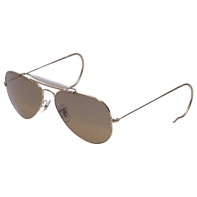 Shop Ray Ban Unisex Sunglasses Aviator 3029 181 Metal Gold