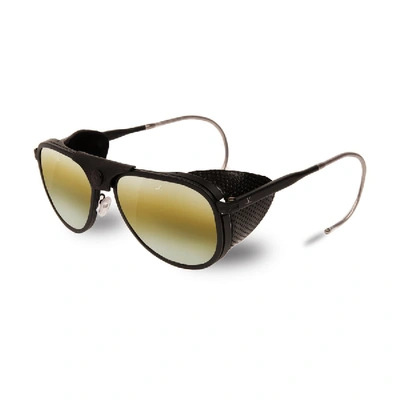 Shop Vuarnet Men Sunglasses Aviator Glacier1957 Steel Matte Acetate Black
