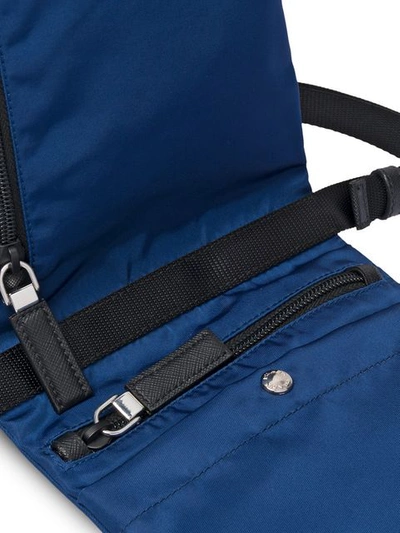 Shop Prada Logo Shoulder Bag In F0v41 Royal Blue
