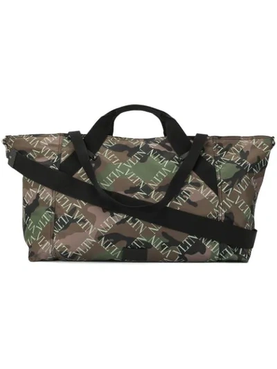 VALENTINO MONOGRAM PRINT CAMOUFLAGE HOLDALL - 多色