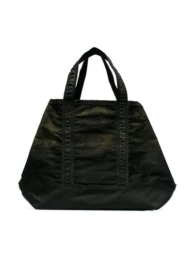 Shop Nemen Green Rb Crinkled Tote Bag