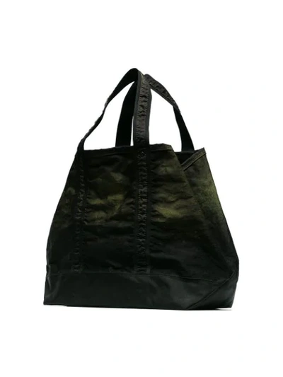 Shop Nemen Green Rb Crinkled Tote Bag